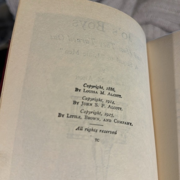 Vintage Rare 1925 Copy of Louisa May Alcott’s “Jo’s Boys”-See Photos-Illustrated - Picture 10 of 12